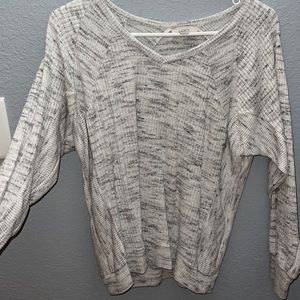 White & grey sweater